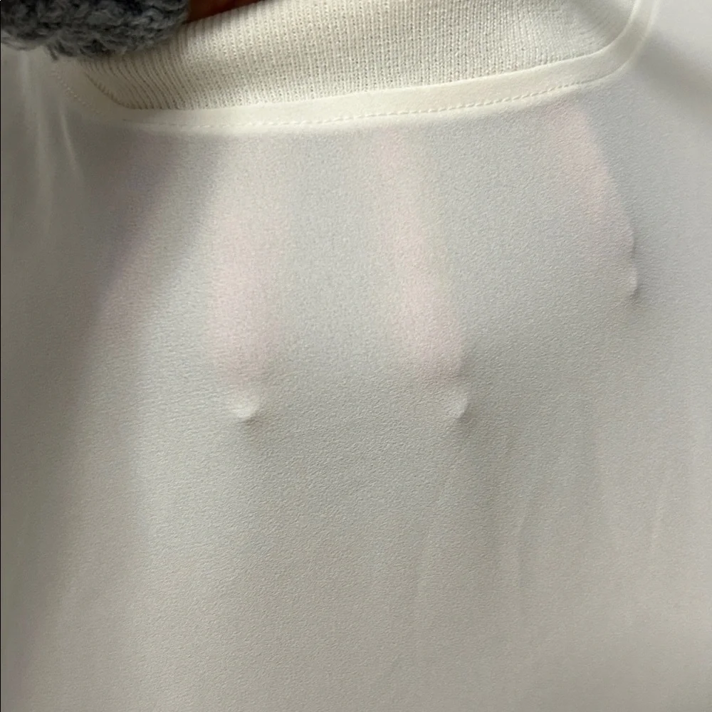 Loft Cream Sleeveless Chiffon Blouse - Picture 5 of 8